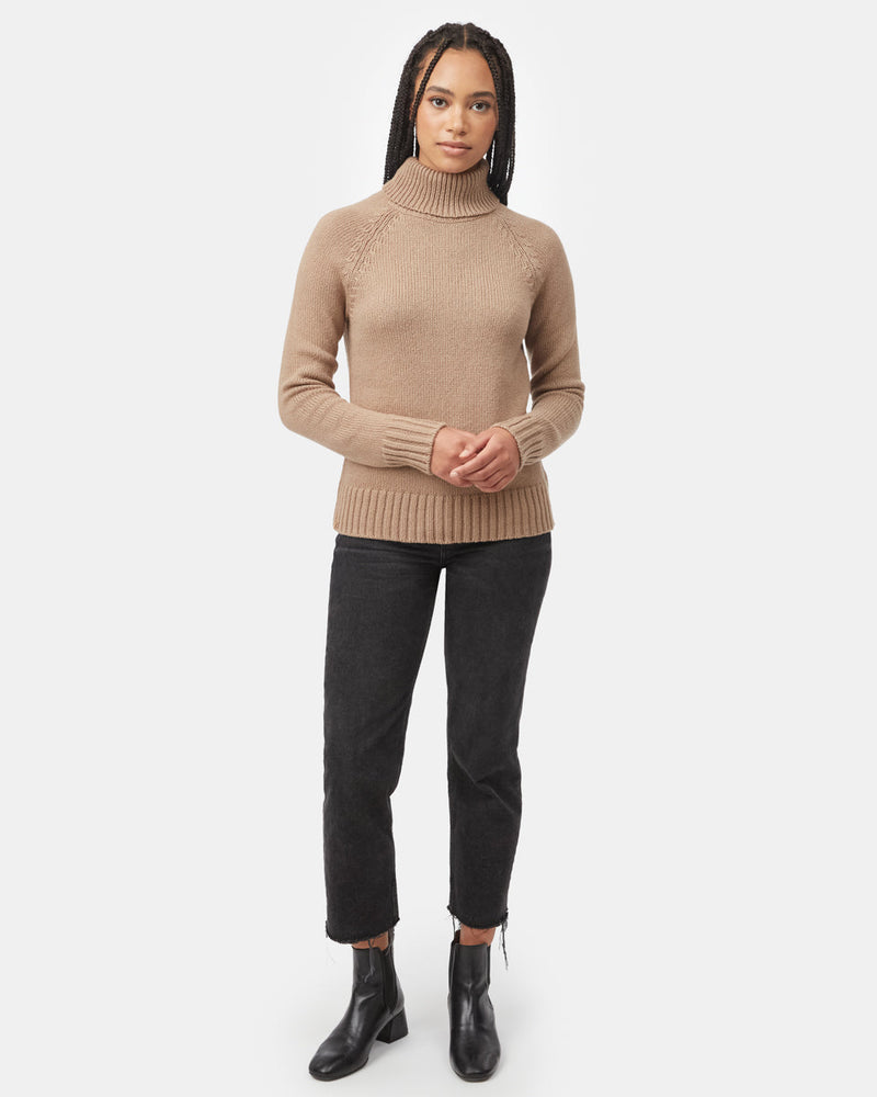 Women's Ribbed Wool Turtleneck