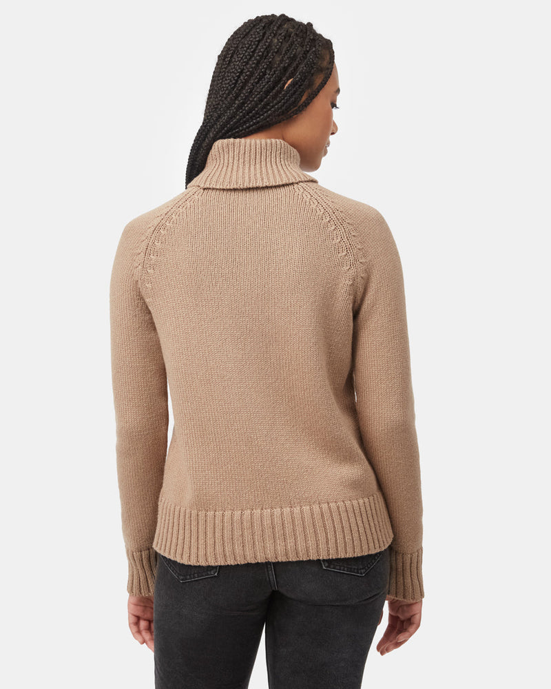 Women's Ribbed Wool Turtleneck