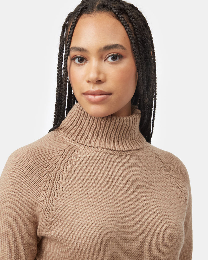Women's Ribbed Wool Turtleneck