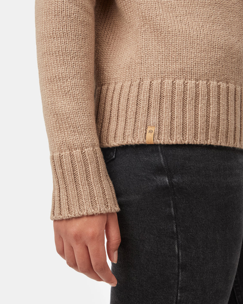 Women's Ribbed Wool Turtleneck