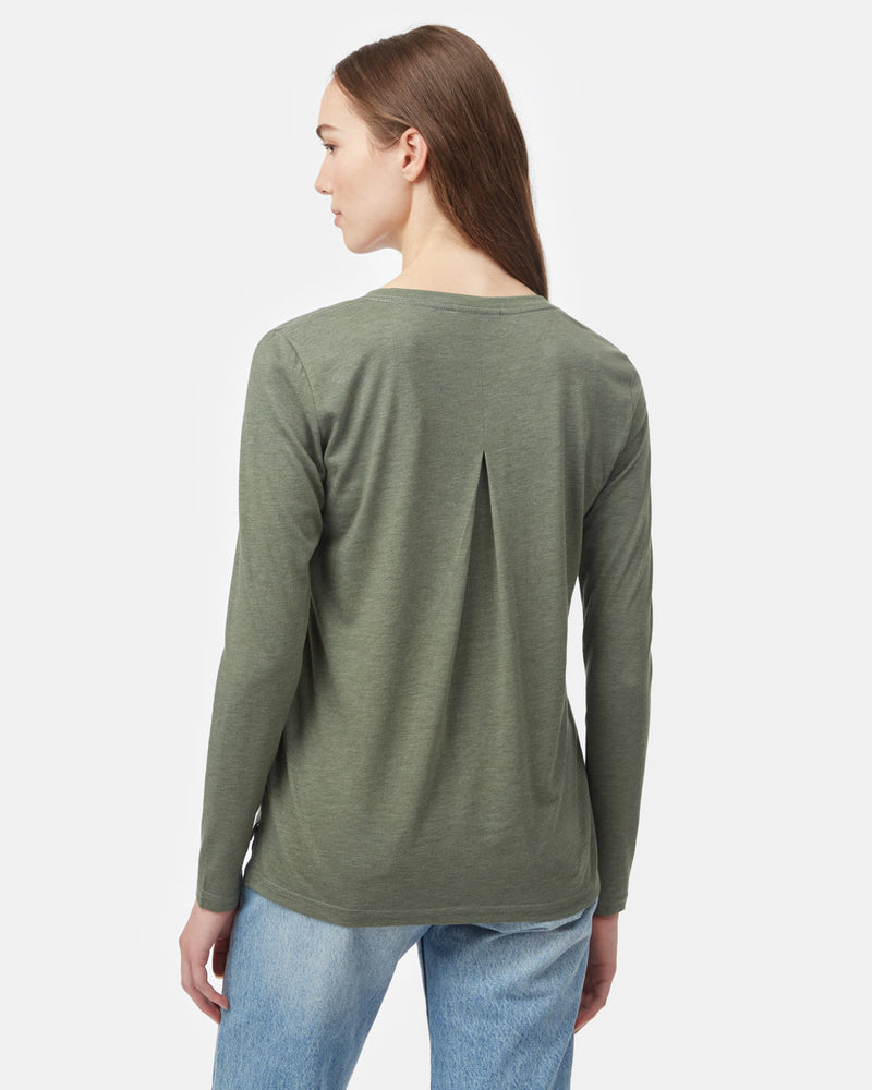 Women's Recycled V-Neck Long Sleeve Top