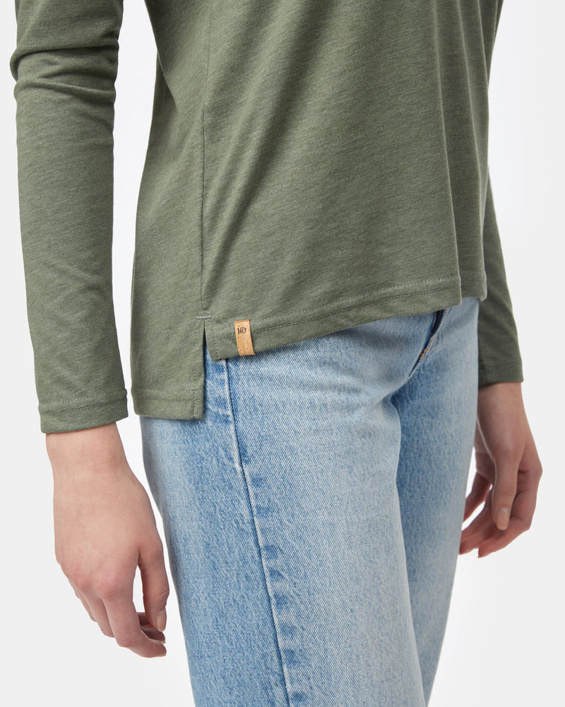 Women's Recycled V-Neck Long Sleeve Top