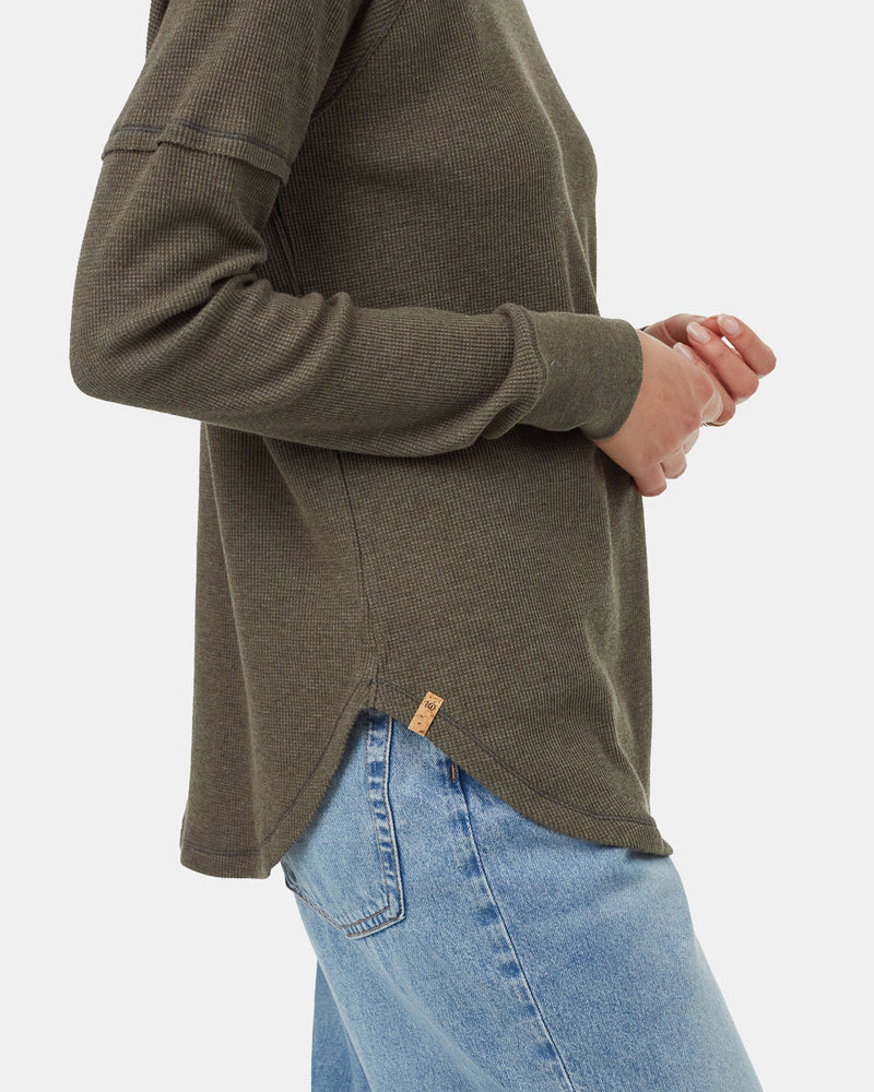 Women's Waffle Knit Longsleeve Top