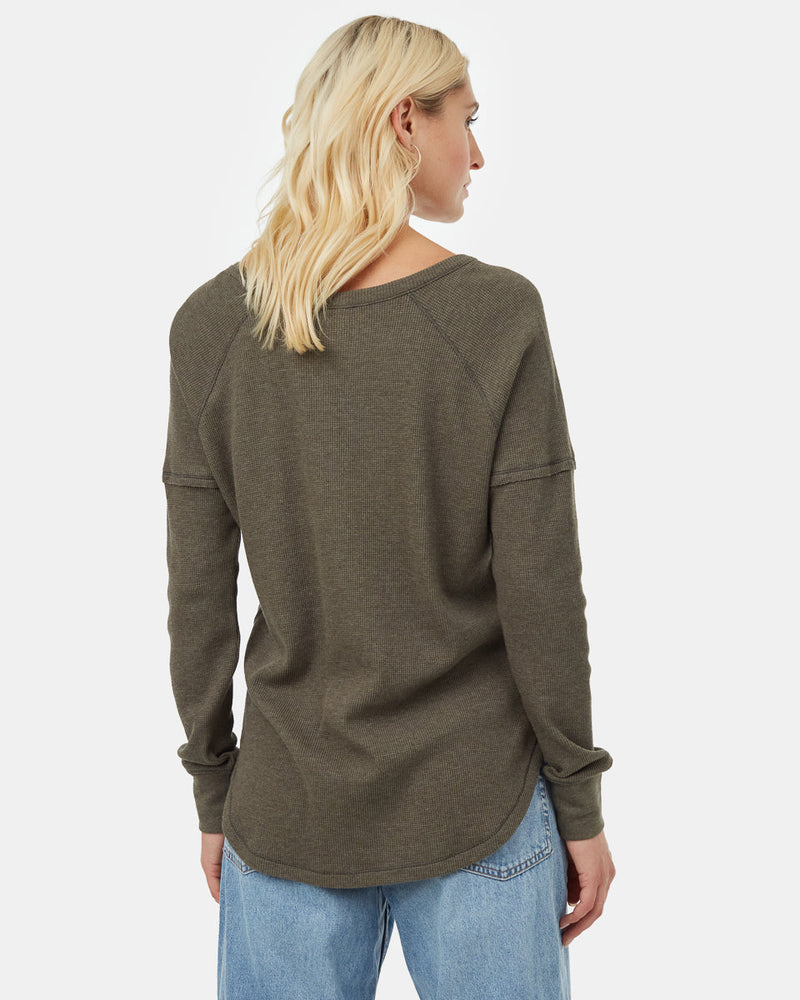 Women's Waffle Knit Longsleeve Top