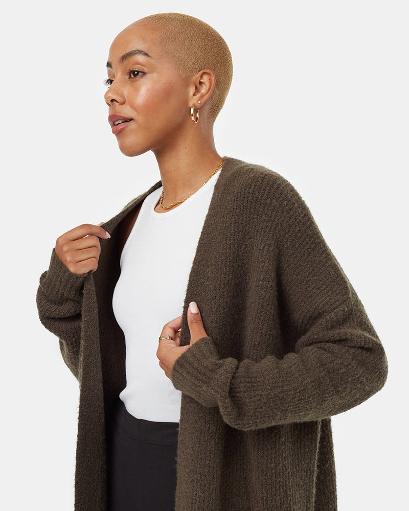 green_fuzzy_wool_cardigan_womens