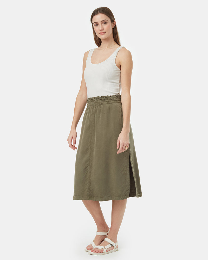 Green Women's Mid-Length Skirt