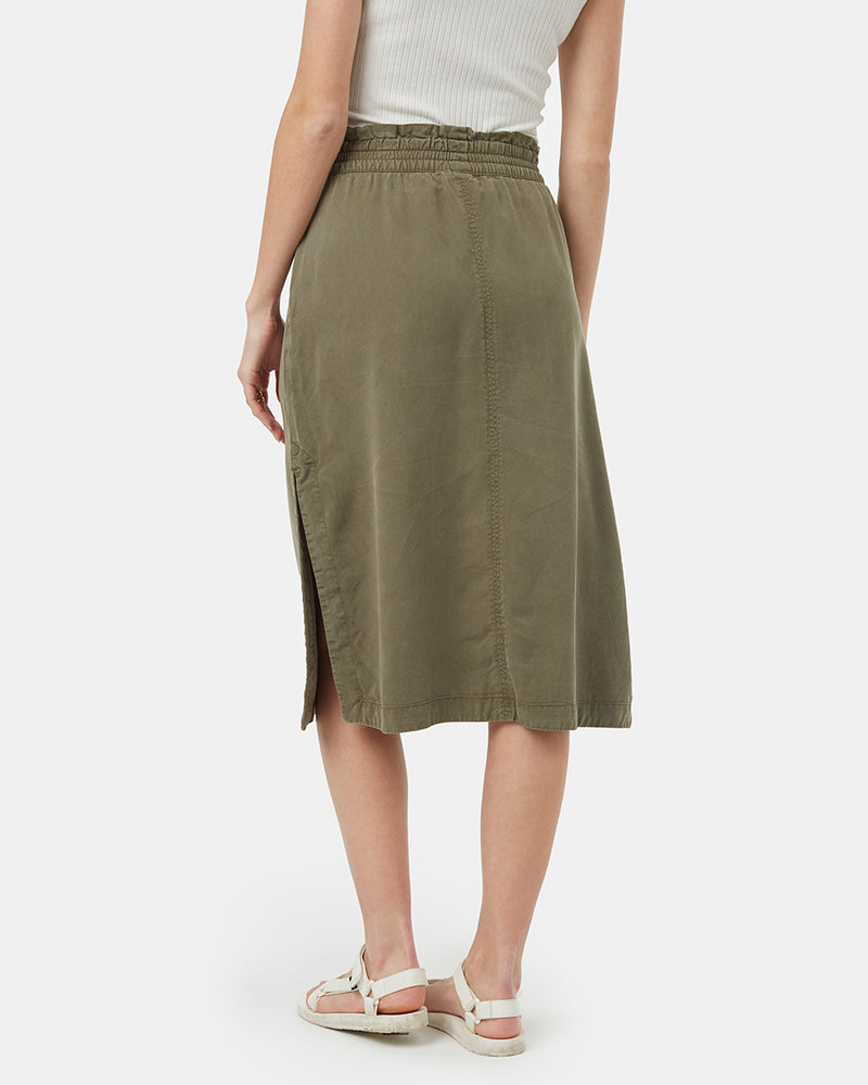 Green Women's Mid-Length Skirt