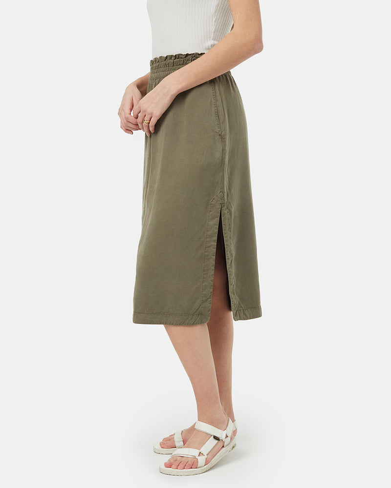 Green Women's Mid-Length Skirt