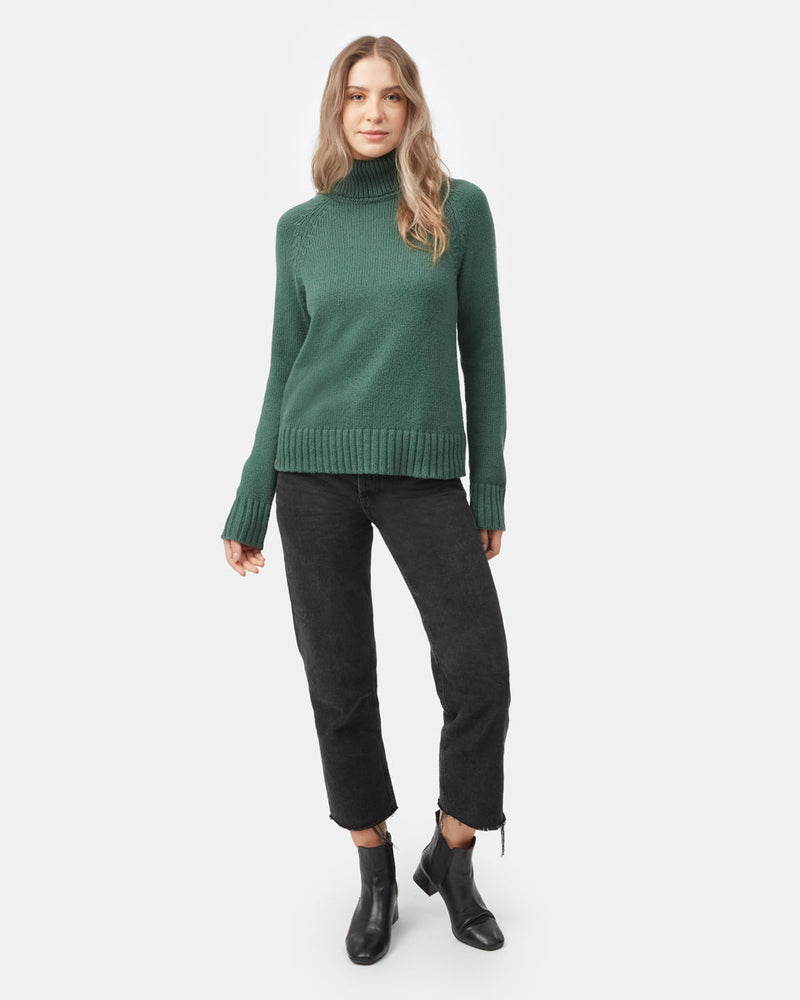 Women's Ribbed Wool Turtleneck