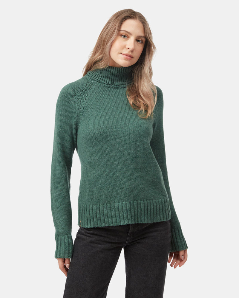 Women's Ribbed Wool Turtleneck