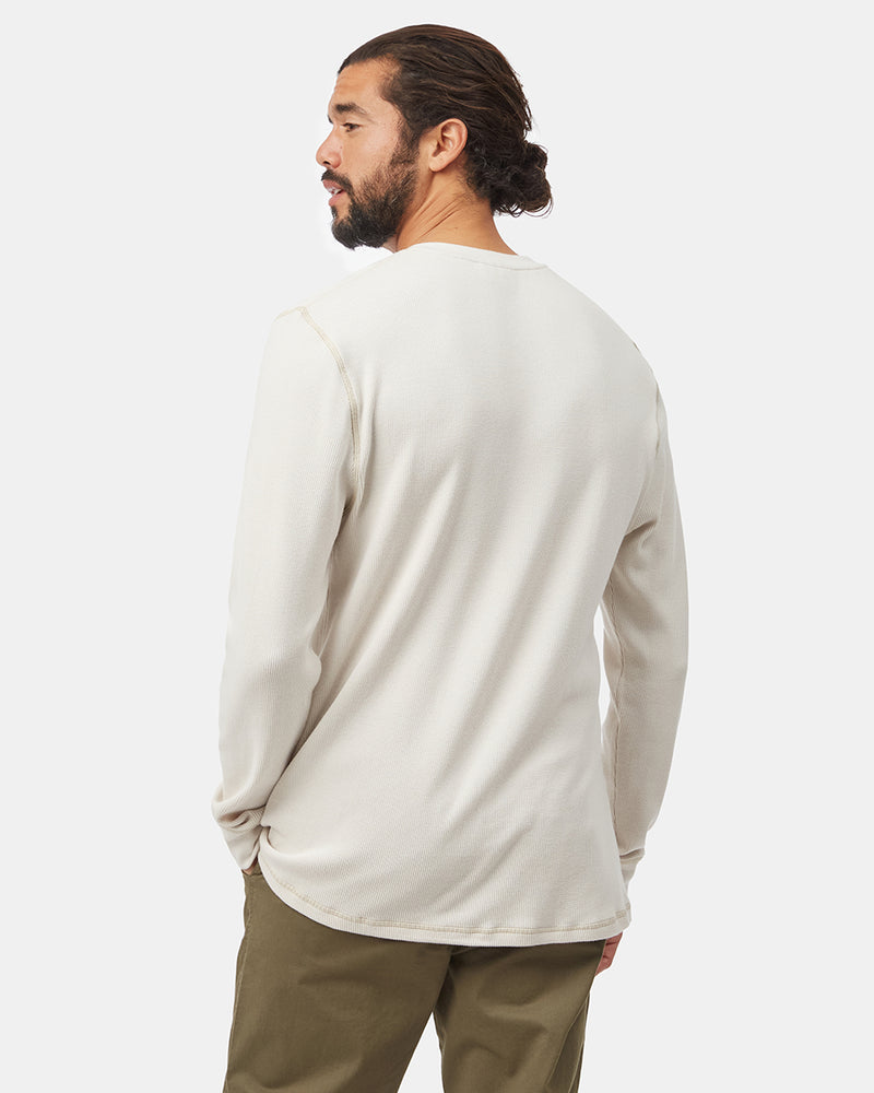 Men's Button Waffle Knit Longsleeve Shirt