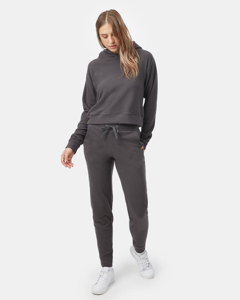 Women's Recycled Polyester Cropped Hooded Pullover