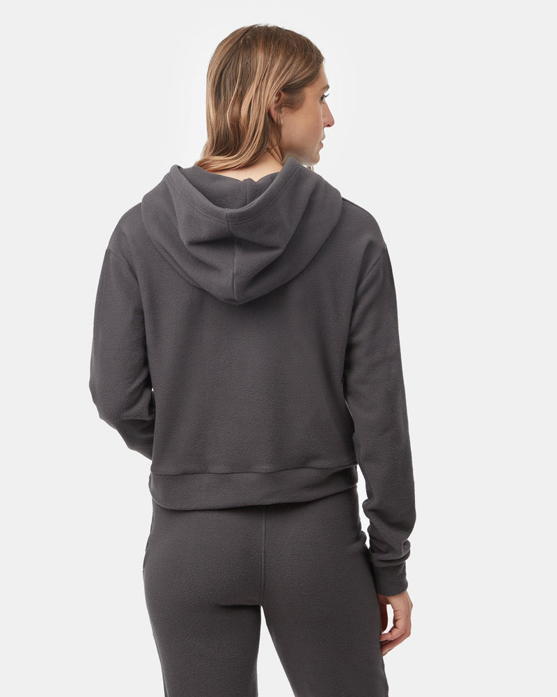 Women's Recycled Polyester Cropped Hooded Pullover