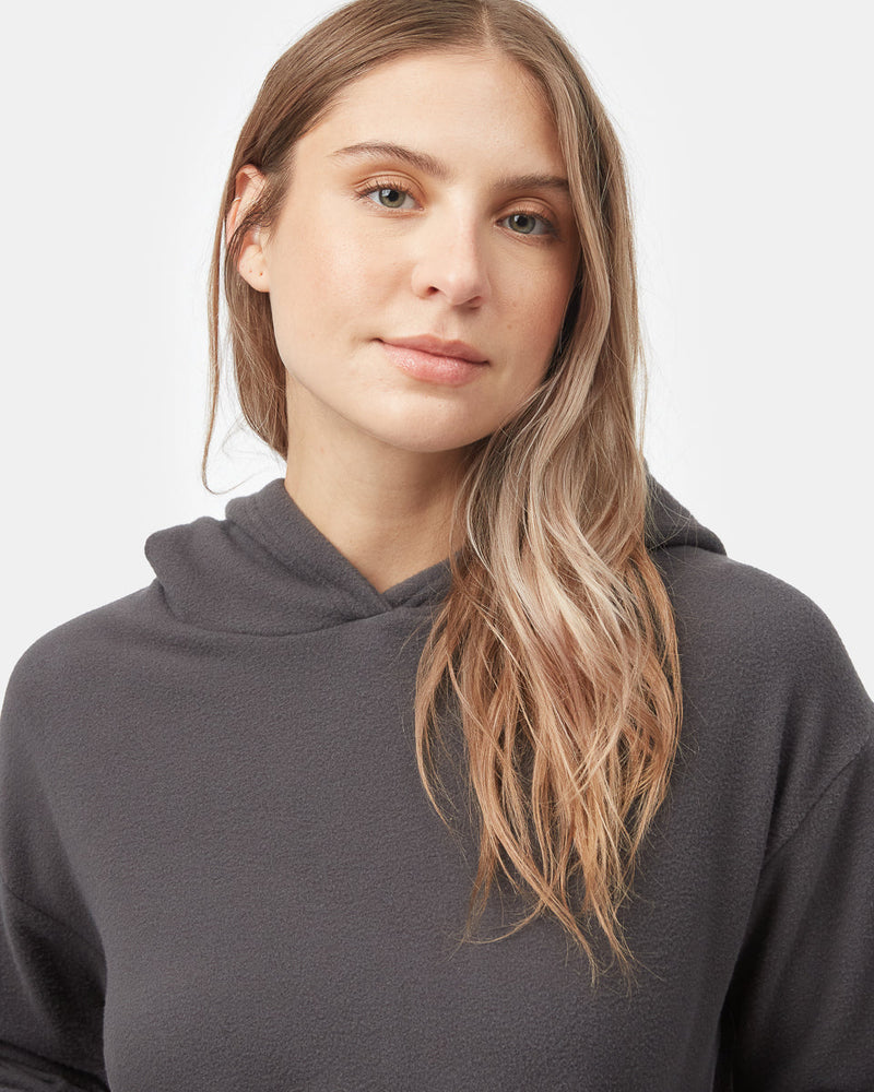 Women's Recycled Polyester Cropped Hooded Pullover