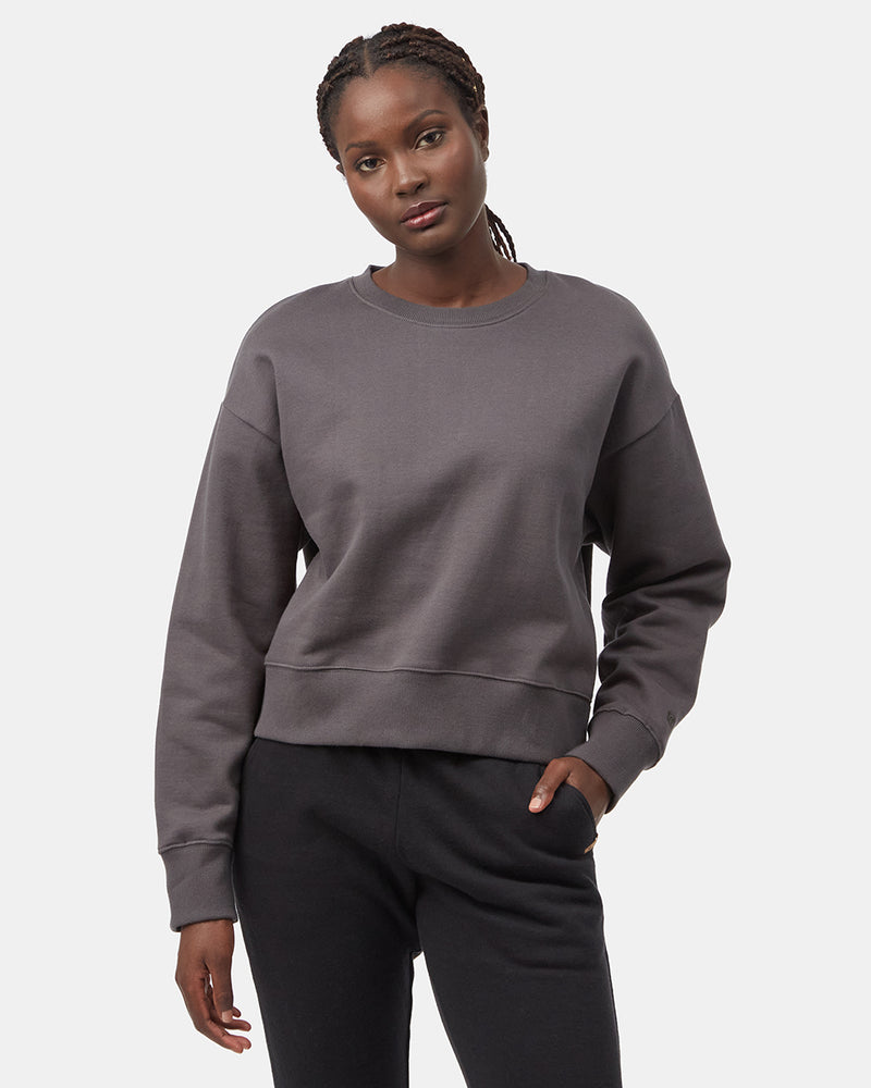 Women's Recycled Eco-Friendly Cropped Crewneck