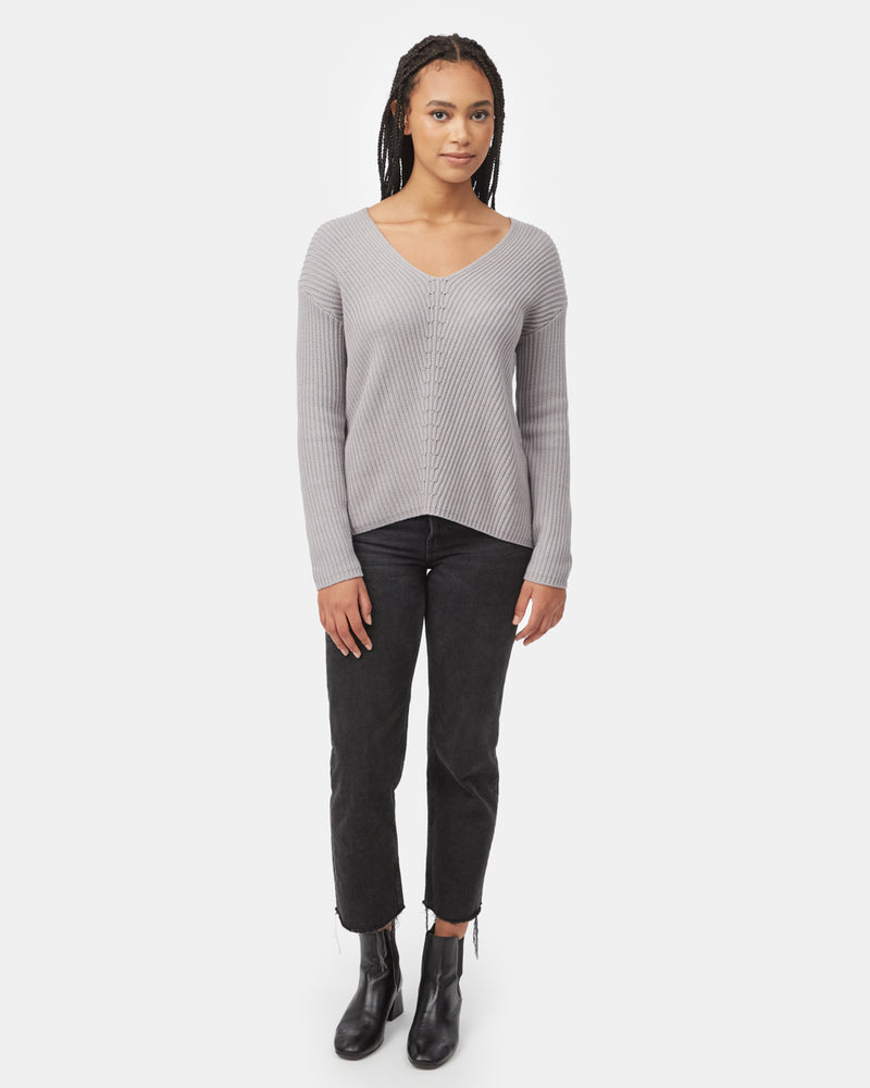 Women's Organic Cotton V-Neck Jumper