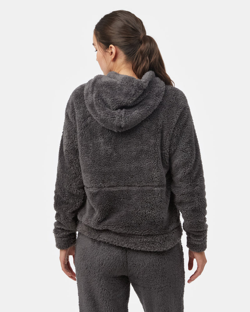 Women's Fuzzy Polyester Hoodi