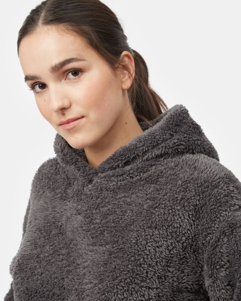 Women's Fuzzy Polyester Hoodi