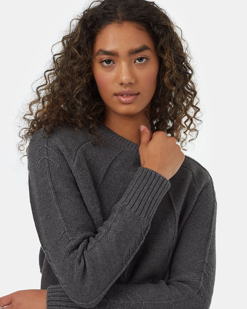 Women's Knit Wool Ribbed Jumper