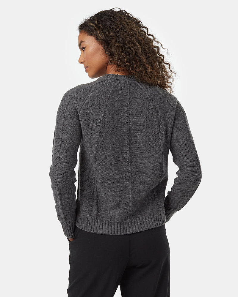 Women's Knit Wool Ribbed Jumper