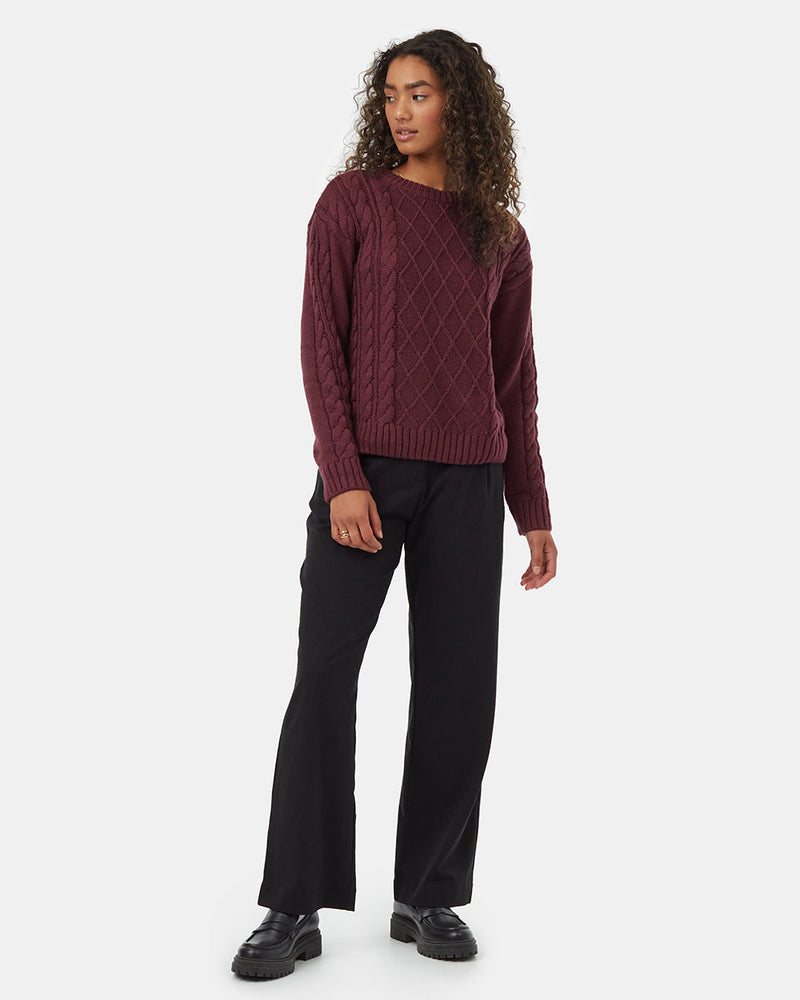 Women's Knit Wool Ribbed Jumper