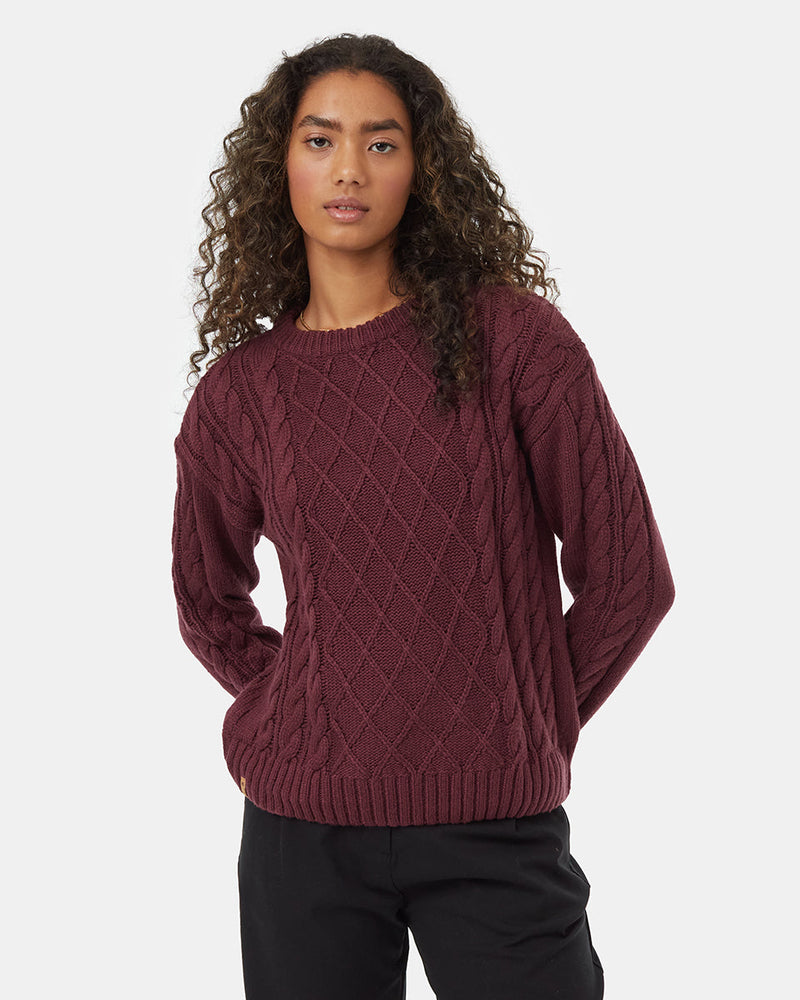 Women's Knit Wool Ribbed Jumper