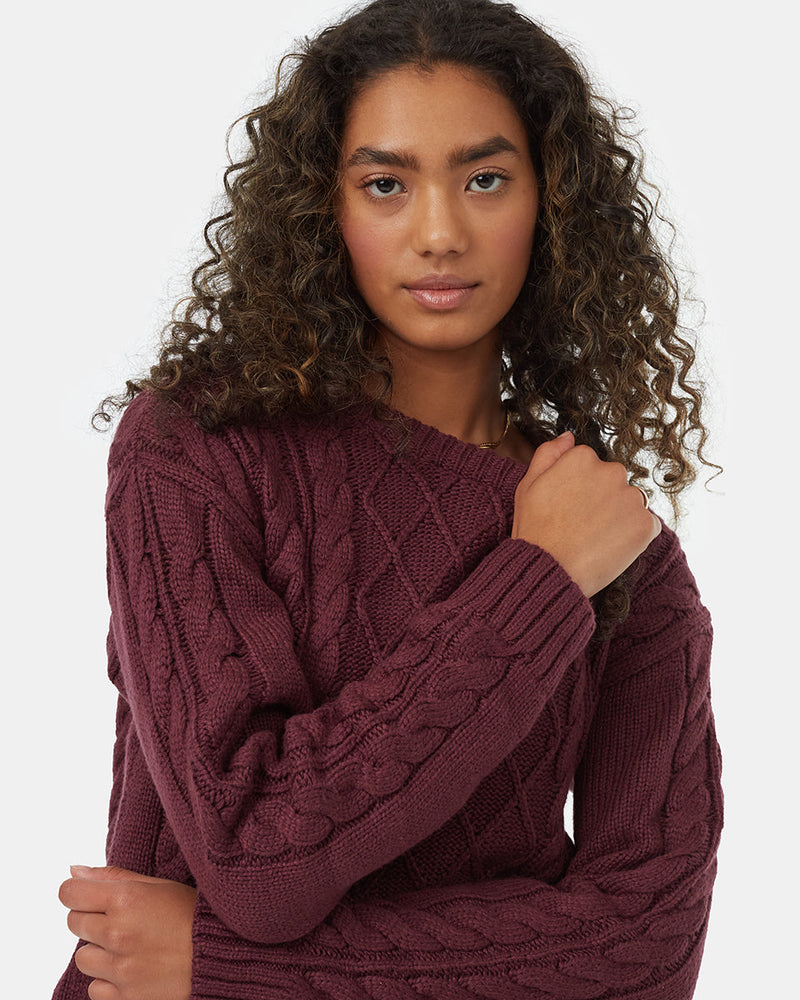 Women's Knit Wool Ribbed Jumper