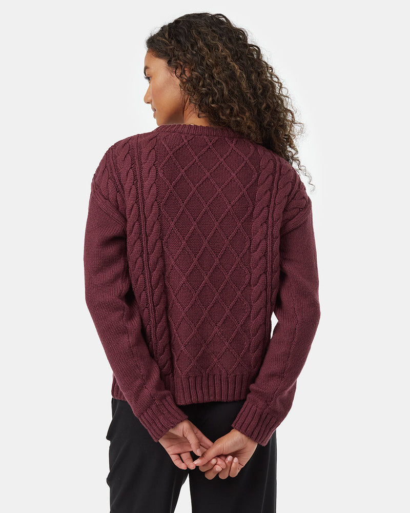 Women's Knit Wool Ribbed Jumper