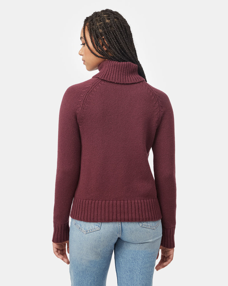 Women's Ribbed Wool Turtleneck