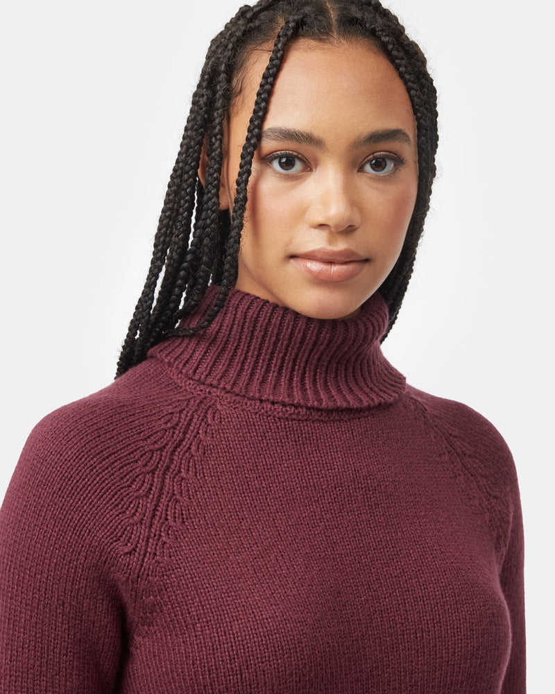 Women's Ribbed Wool Turtleneck
